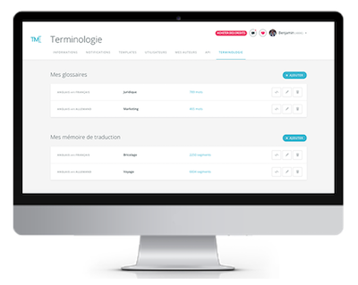 glossaire de traduction en ligne